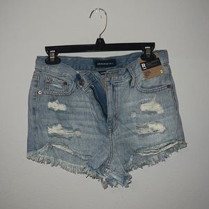 Shorts with rips, light wash!